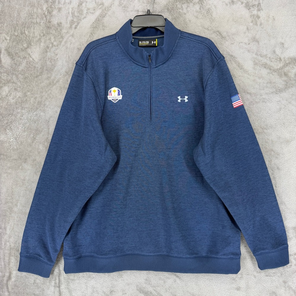 Ryder Cup Under Armour Pullover Mens XXL Blue PGA Golf 1289217 EUC